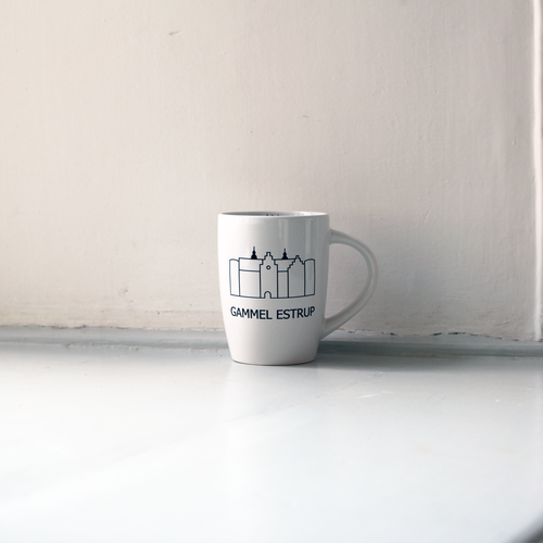 Kaffekrus med Gammel Estrup logo
