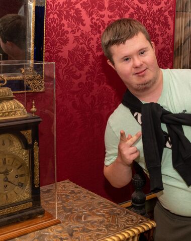 person med særlige behov på museum