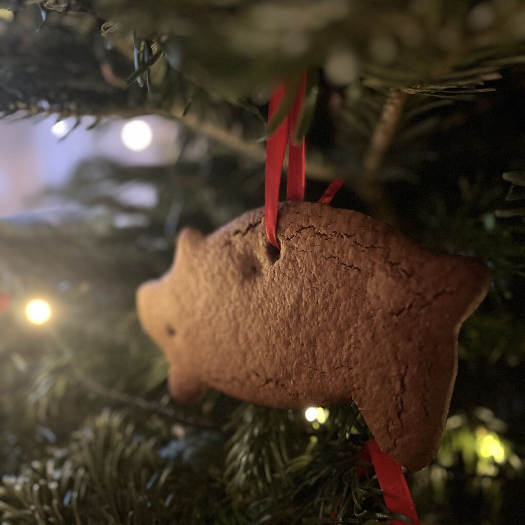 Peberkage på et juletræ
